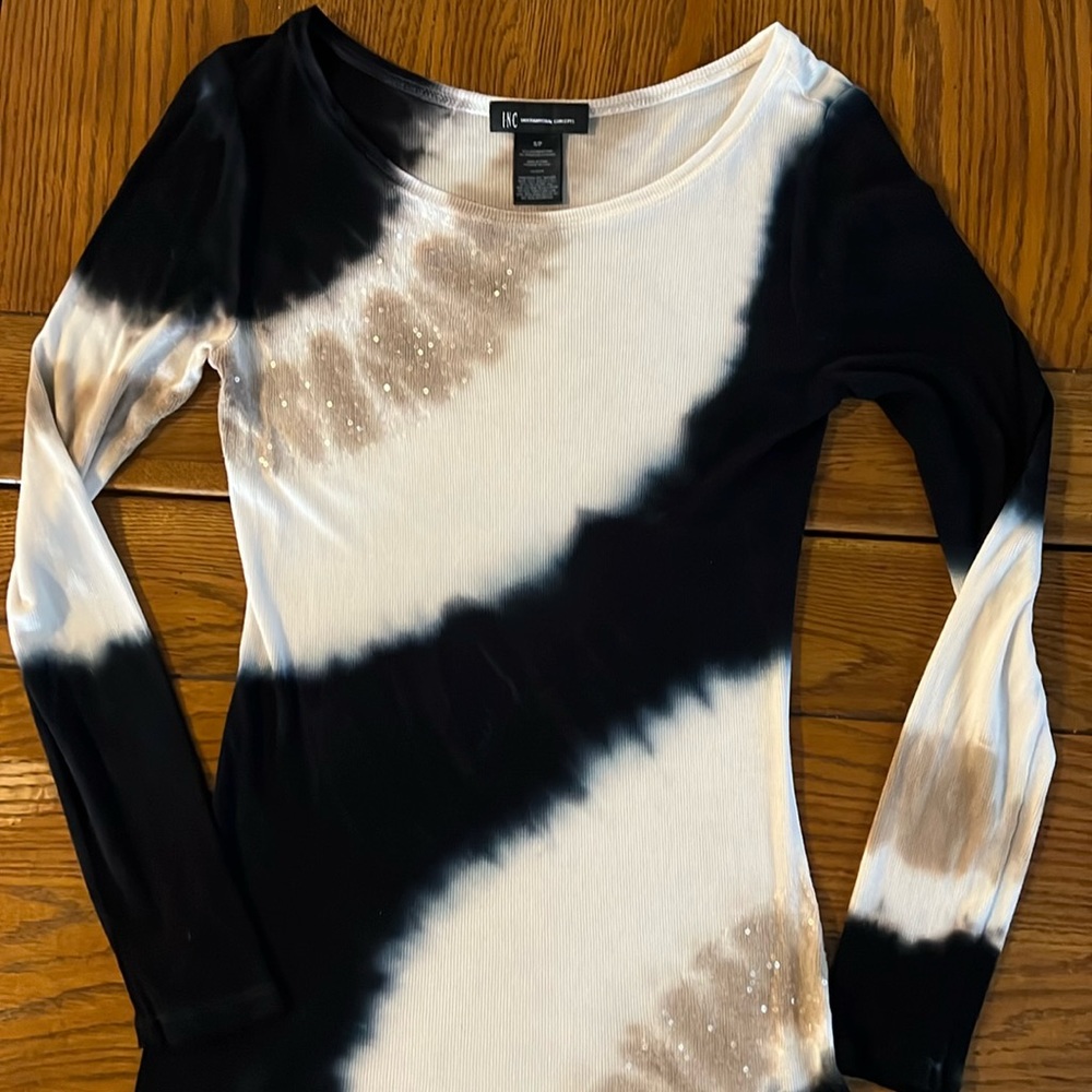 INC Long sleeve tie dye shirt